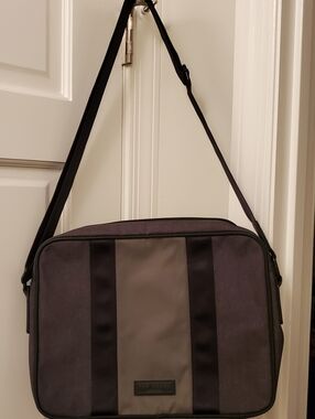 Ted Baker London Messenger Bag ~ Black & Grey.
